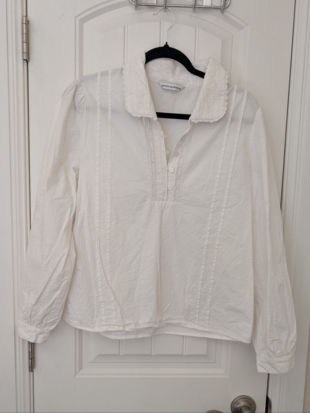 Atmosphere White Eyelet Cotton Blouse